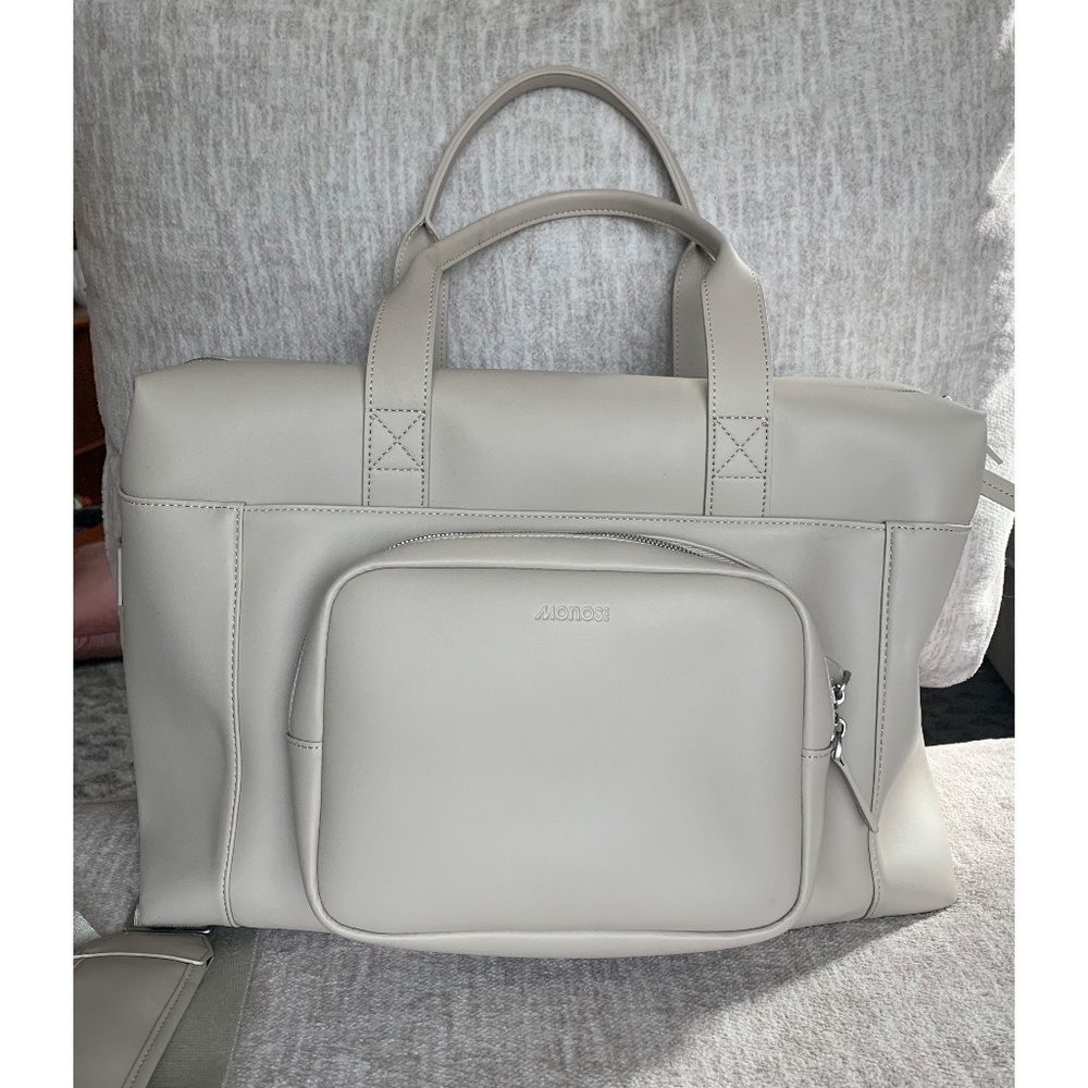Monos Metro Duffle Ivory Vegan Leather - Very clean and never used